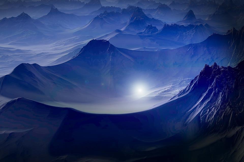 Shiny Light In The Mountains jigsaw puzzle